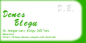 denes blegu business card